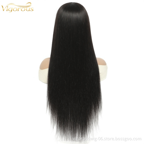 Vigorous cheap vendors 1b color bone straight bob full mink 100% brazilian hair non lace front human hair glueless wigs